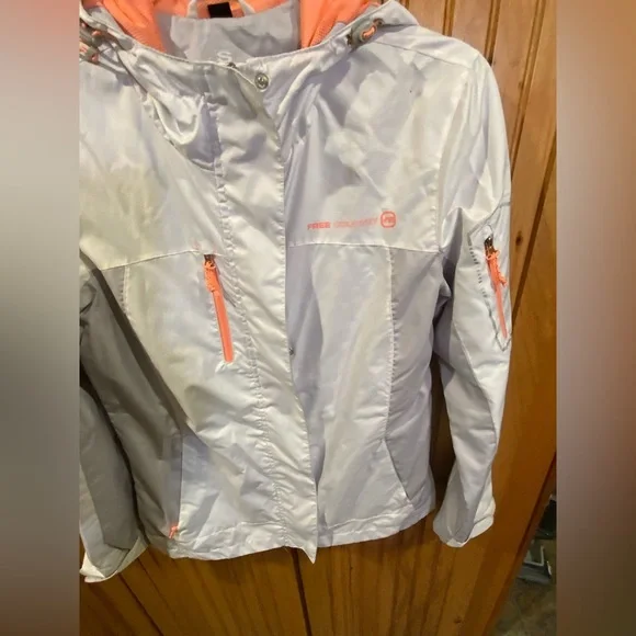 Free Country Light Gray and Coral Jacket - Picture 2 of 6